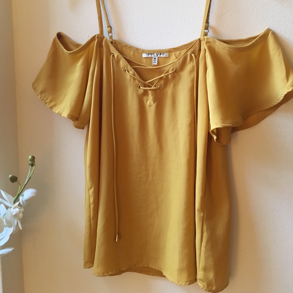 Silky drop-shoulder tank/blouse Sz M